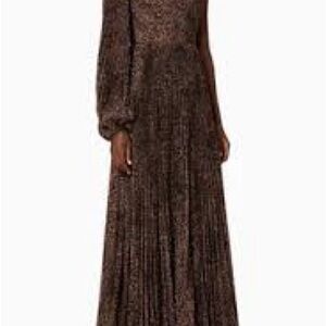 Fame and partners Elegant leopard  Long one Sleeve Dress